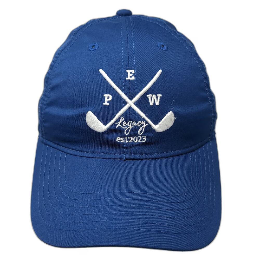Legacy Athletic Baseball Cap Blue One Size Crossed Golf Clubs Strapback Hat